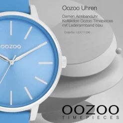 Oozoo Damen Armbanduhr Timepieces Analog Leder blau UOC11296