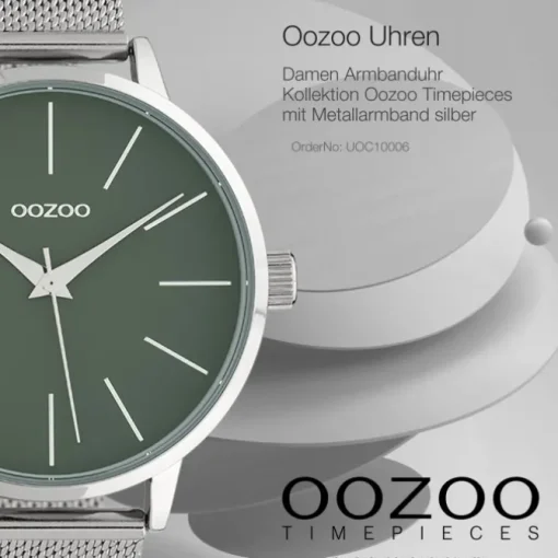 Oozoo Damen Armbanduhr Timepieces Analog Metall silber UOC10006