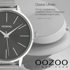 Oozoo Damen Armbanduhr Timepieces Analog Metall silber UOC10007