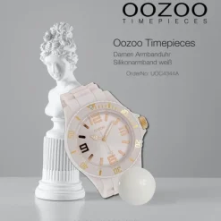 Oozoo Damen Armbanduhr Timepieces Analog Silikon weiß UOC4344A