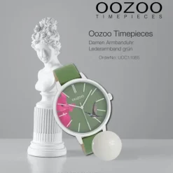 Oozoo Damen Armbanduhr Timepieces Analog Leder grün UOC11065