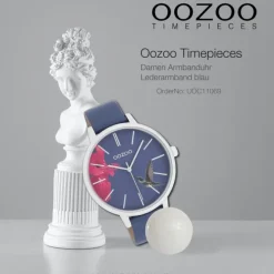 Oozoo Damen Armbanduhr Timepieces Analog Leder blau UOC11069