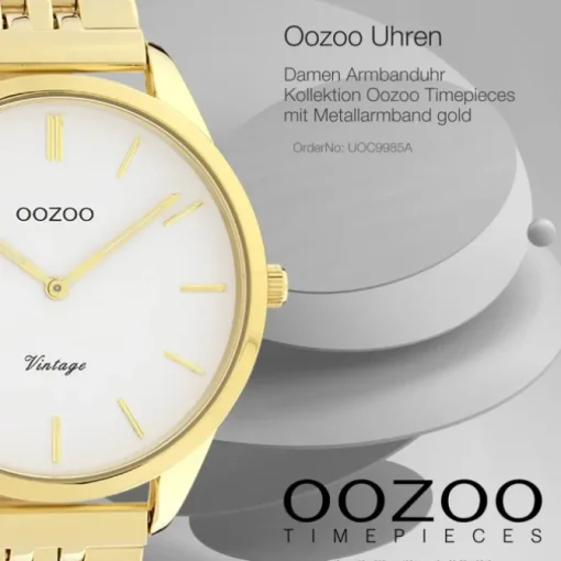 Oozoo Damen Armbanduhr Timepieces Analog Metall gold UOC9985A