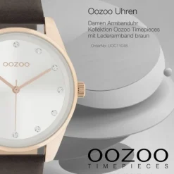 Oozoo Damen Armbanduhr Timepieces C11048 Analog Leder braun UOC11048