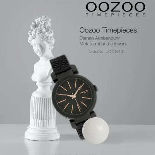 Oozoo Damen Armbanduhr Timepieces Analog Metall schwarz UOC10131
