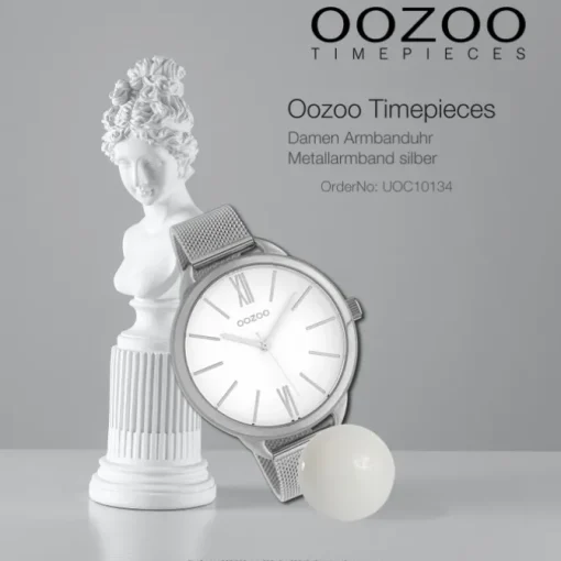 Oozoo Damen Armbanduhr Timepieces Analog Metall silber UOC10134