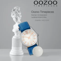 Oozoo Damen Armbanduhr Timepieces Analog Leder blau UOC10191