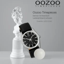 Oozoo Damen Armbanduhr Timepieces Analog Leder schwarz UOC10193