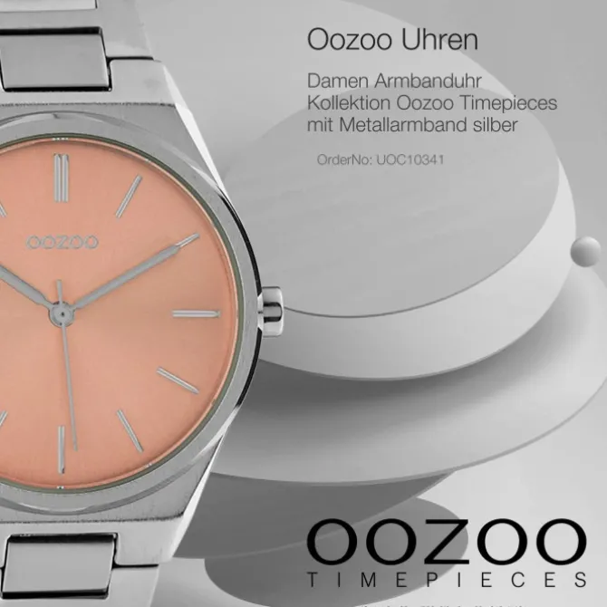 Oozoo Damen Armbanduhr Timepieces Analog Metall silber UOC10341