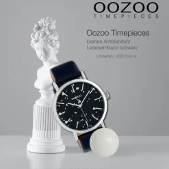 Oozoo Damen Armbanduhr Timepieces Analog Leder schwarz UOC10414