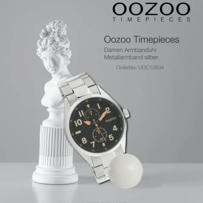 Oozoo Damen Armbanduhr Timepieces Analog Metall silber UOC10634