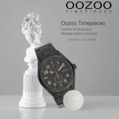 Oozoo Damen Armbanduhr Timepieces Analog Metall schwarz UOC10635