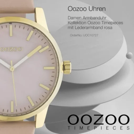 Oozoo Damen Armbanduhr Timepieces Analog Leder rose UOC10727