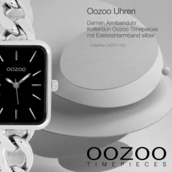 Oozoo Damen Armbanduhr Timepieces Analog Edelstahl silber UOC11131