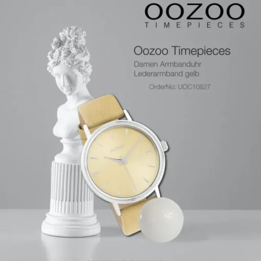 Oozoo Damen Armbanduhr Timepieces Analog Leder gelb UOC10827