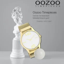 Oozoo Damen Armbanduhr Timepieces Analog Metall gold UOC10867