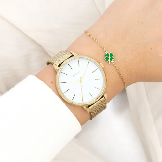 Oozoo Damen Armbanduhr Timepieces Analog Metall gold UOC11363