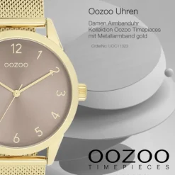 Oozoo Damen Armbanduhr Timepieces Analog Metall gold UOC11323
