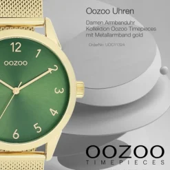 Oozoo Damen Armbanduhr Timepieces Analog Metall gold UOC11324