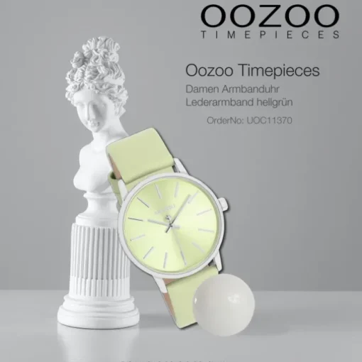 Oozoo Damen Armbanduhr Timepieces Analog Leder hellgrün UOC11370