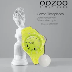 Oozoo Damen Armbanduhr Timepieces Analog Silikon grün UOC4366A