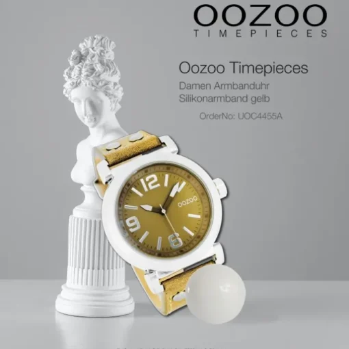Oozoo Damen Armbanduhr Timepieces Analog Silikon gelb UOC4455A