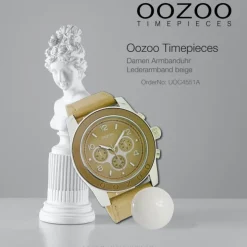 Oozoo Damen Armbanduhr Timepieces Analog Leder beige UOC4551A