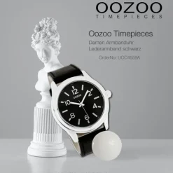 Oozoo Damen Armbanduhr Timepieces Analog Leder schwarz UOC4559A
