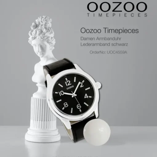 Oozoo Damen Armbanduhr Timepieces Analog Leder schwarz UOC4559A