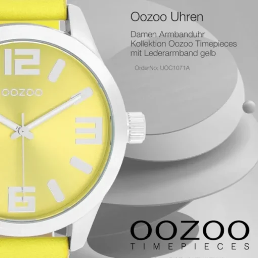 Oozoo Damen Armbanduhr Timepieces Analog Leder gelb UOC1071A