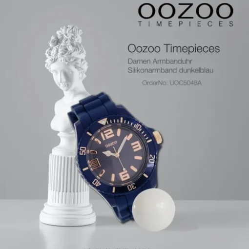 Oozoo Damen Armbanduhr Timepieces Analog Silikon dunkelblau UOC5048A
