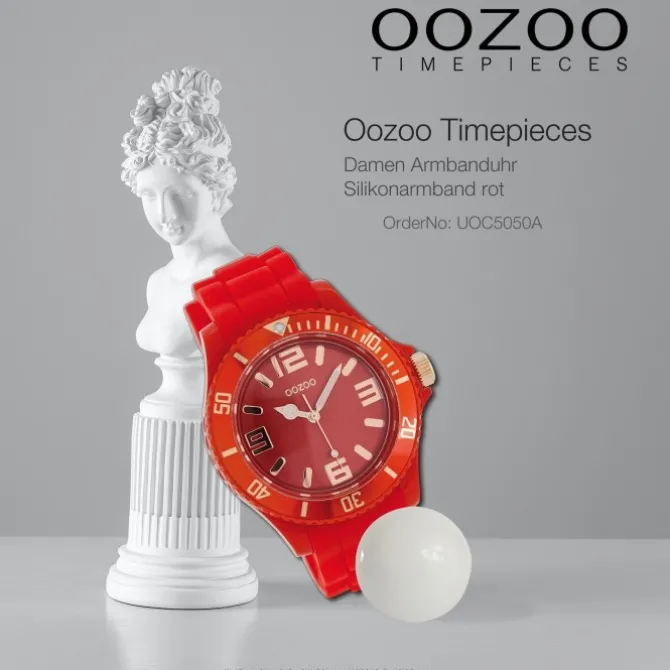 Oozoo Damen Armbanduhr Timepieces Analog Silikon rot UOC5050A