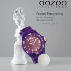 Oozoo Damen Armbanduhr Timepieces Analog Silikon lila UOC5051A