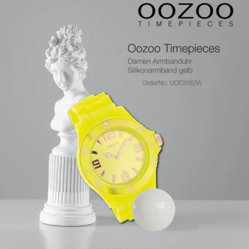 Oozoo Damen Armbanduhr Timepieces Analog Silikon gelb UOC5053A
