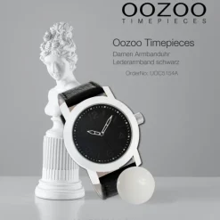 Oozoo Damen Armbanduhr Timepieces Analog Leder schwarz UOC5154A
