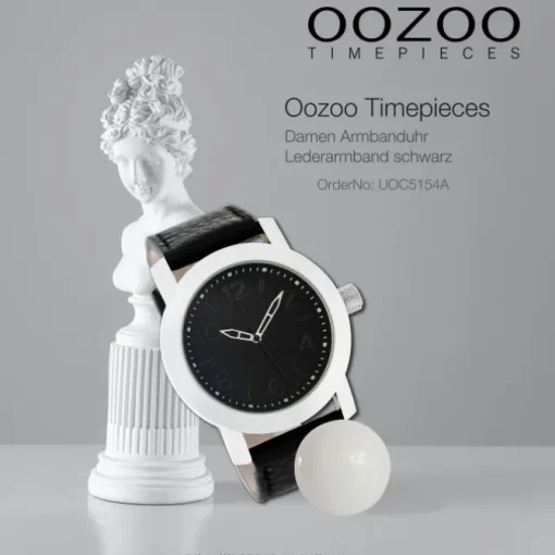 Oozoo Damen Armbanduhr Timepieces Analog Leder schwarz UOC5154A