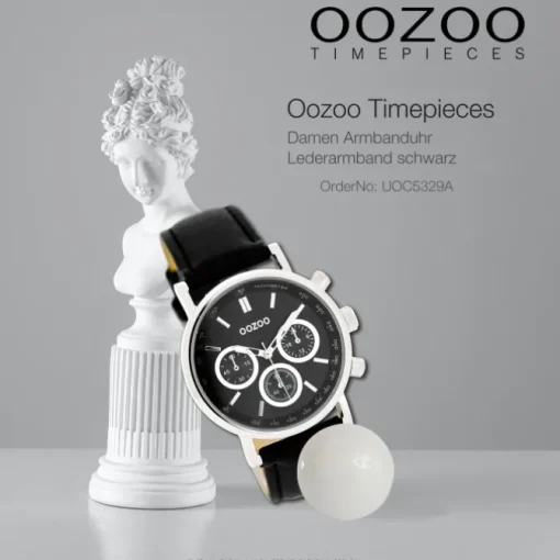 Oozoo Damen Armbanduhr Timepieces Analog Leder schwarz UOC5329A
