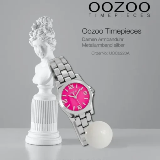 Oozoo Damen Armbanduhr Timepieces Analog Metall silber UOC6220A