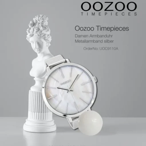 Oozoo Damen Armbanduhr Timepieces Analog Metall silber UOC9110A
