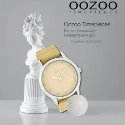 Oozoo Damen Armbanduhr Timepieces Analog Leder gelb UOC7435A