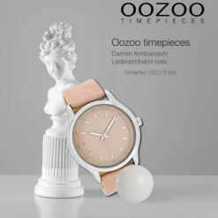Oozoo Damen Armbanduhr timepieces Analog Leder rosa UOC7436A