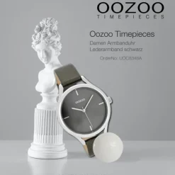 Oozoo Damen Armbanduhr Timepieces Analog Leder schwarz UOC8348A