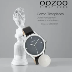 Oozoo Damen Armbanduhr Timepieces Analog Leder schwarz UOC8349A
