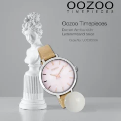 Oozoo Damen Armbanduhr Timepieces Analog Leder beige UOC8356A