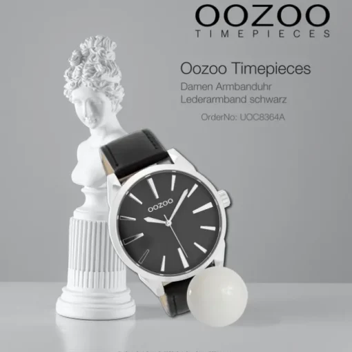 Oozoo Damen Armbanduhr Timepieces Analog Leder schwarz UOC8364A