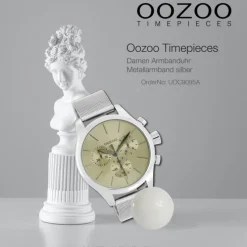 Oozoo Damen Armbanduhr Timepieces Analog Metall silber UOC9095A