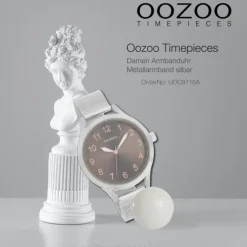 Oozoo Damen Armbanduhr Timepieces Analog Metall silber UOC9116A