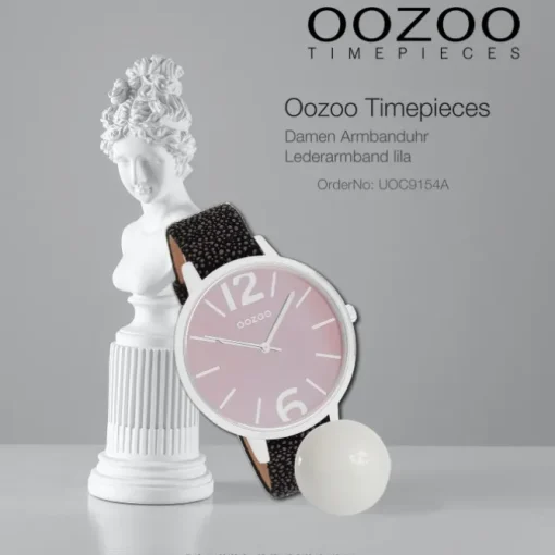 Oozoo Damen Armbanduhr Timepieces Analog Leder lila UOC9154A