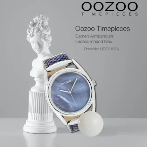 Oozoo Damen Armbanduhr Timepieces Analog Leder blau UOC9167A