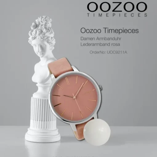 Oozoo Damen Armbanduhr Timepieces Analog Leder rosa UOC9211A